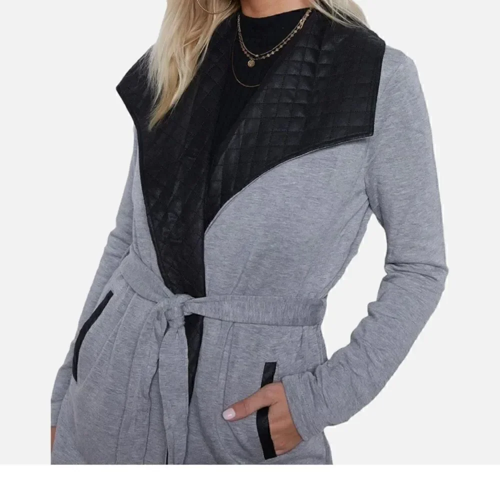 Tart Collections Frederica Womens Quilter Funnel Neck Jacket SZ XS